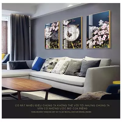Tranh treo tường vải Canvas phòng khách chung cư cao cấp giá xưởng 70X105-70X105-70X105 cm P/N: AZ3-0095-KC-CANVAS-70X105-70X105-70X105