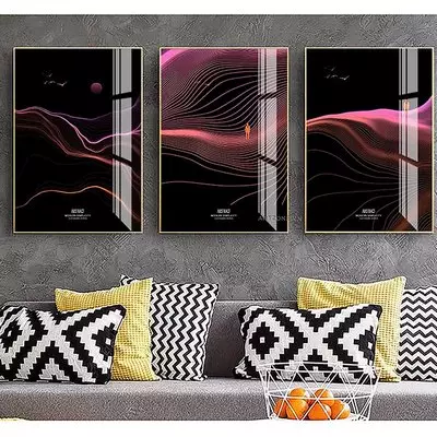 Tranh Decor vải Canvas phòng khách Chung cư giá xưởng 40X60-40X60-40X60 cm P/N: AZ3-0101-KN-CANVAS-40X60-40X60-40X60