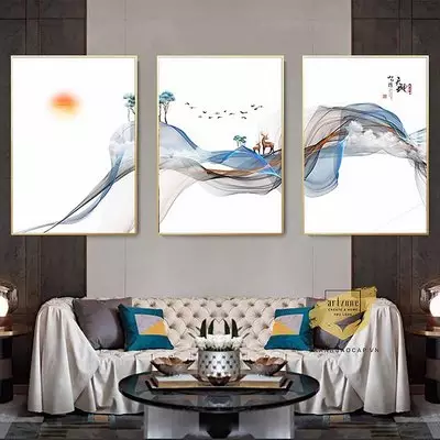Tranh trang trí phòng khách vải Canvas Chất lượng cao Size: 100X150-100X150-100X150 P/N: AZ3-0155-KC-CANVAS-100X150-100X150-100X150