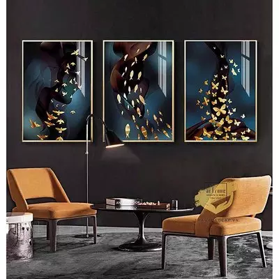 Tranh Decor Canvas phòng khách Chung cư giá xưởng 60*90-60*90-60*90 cm P/N: AZ3-0204-KN-CANVAS-60X90-60X90-60X90