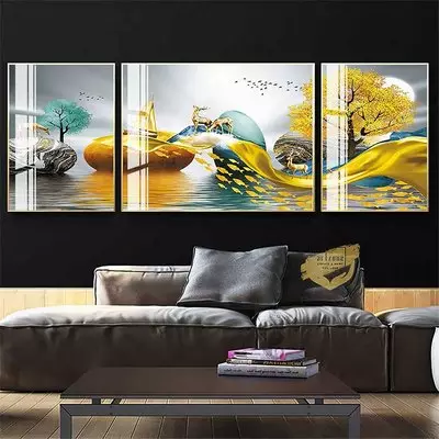 Tranh Decor phòng khách in trên vải Canvas Chung cư Giá rẻ Size: 40*60-80*60-40*60 P/N: AZ3-0273-KN-CANVAS-40X60-80X60-40X60