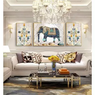 Tranh Decor phòng khách in trên Canvas chung cư cao cấp Giá rẻ Size: 40X60-80X60-40X60 P/N: AZ3-0289-KC-CANVAS-40X60-80X60-40X60