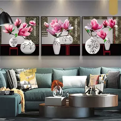Tranh Decor in trên Canvas phòng khách chung cư cao cấp giá xưởng 90X90-90X90-90X90 cm P/N: AZ3-0326-KC-CANVAS-90X90-90X90-90X90
