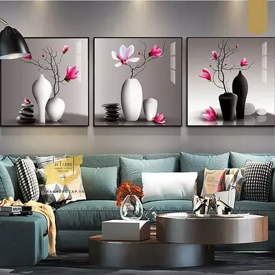 Tranh trang trí phòng khách Canvas chung cư cao cấp Đơn giản Size: 50*50-50*50-50*50 P/N: AZ3-0336-KN-CANVAS-50X50-50X50-50X50