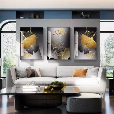 Tranh trang trí in trên Canvas phòng khách chung cư cao cấp giá xưởng 40X60-40X60-40X60 cm P/N: AZ3-0764-KN-CANVAS-40X60-40X60-40X60
