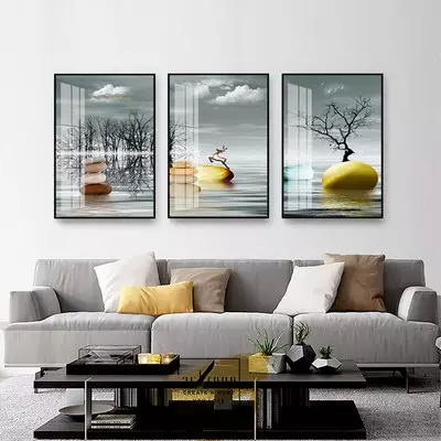 Tranh Decor vải Canvas phòng khách chung cư cao cấp giá xưởng 40X60-40X60-40X60 cm P/N: AZ3-0960-KN-CANVAS-40X60-40X60-40X60