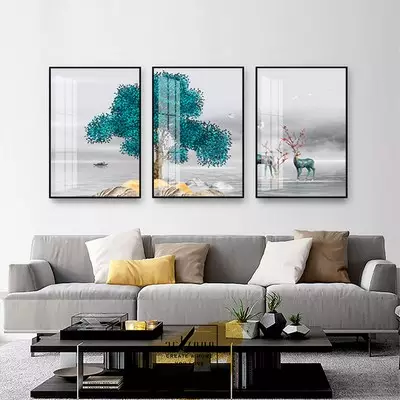 Tranh Decor vải Canvas phòng khách Chung cư 100X150-100X150-100X150 cm P/N: AZ3-0961-KN-CANVAS-100X150-100X150-100X150