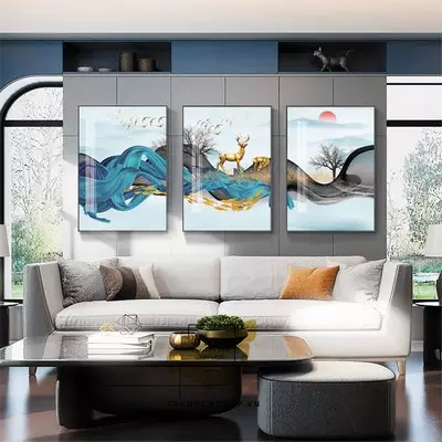Tranh trang trí phòng khách vải Canvas chung cư cao cấp Giá rẻ Size: 50X75-50X75-50X75 P/N: AZ3-1016-KN-CANVAS-50X75-50X75-50X75