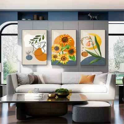 Tranh Decor in trên vải Canvas phòng khách nhà liền kề giá xưởng 60*90-60*90-60*90 cm P/N: AZ3-1225-KN-CANVAS-60X90-60X90-60X90