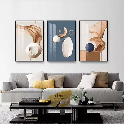 Tranh Decor in trên vải Canvas phòng khách chung cư cao cấp giá xưởng 40*60-40*60-40*60 cm P/N: AZ3-1230-KN-CANVAS-40X60-40X60-40X60