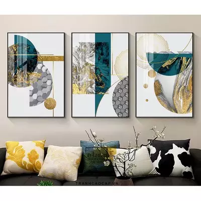 Tranh vải Canvas Decor phòng khách Chung cư Bền 60X90-60X90-60X90 P/N: AZ3-1266-KC-CANVAS-60X90-60X90-60X90
