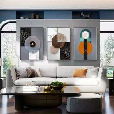 Tranh trang trí phòng khách chung cư cao cấp Tinh tế vải Canvas Size: 40X60-40X60-40X60 cm P/N: AZ3-1317-KN-CANVAS-40X60-40X60-40X60