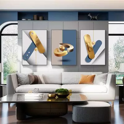 Tranh trang trí phòng khách chung cư cao cấp in trên vải Canvas Size: 80*120-80*120-80*120 cm P/N: AZ3-1321-KN-CANVAS-80X120-80X120-80X120