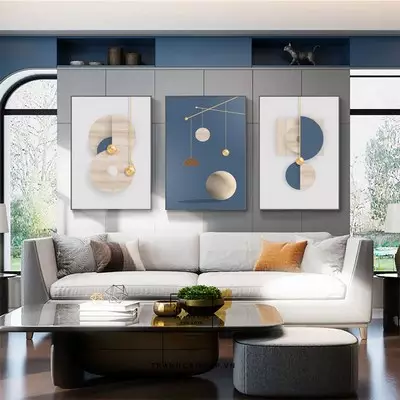 Tranh treo tường phòng khách chung cư cao cấp Tinh tế in trên vải Canvas Size: 100*150-100*150-100*150 cm P/N: AZ3-1324-KN-CANVAS-100X150-100X150-100X150
