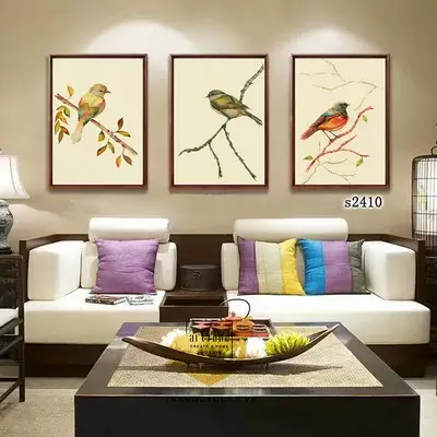 Tranh vải Canvas Decor phòng khách nhà liền kề Bền 40X60-40X60-40X60 P/N: AZ3-0567-KC-CANVAS-40X60-40X60-40X60