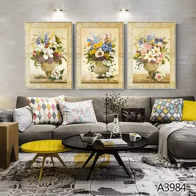 Tranh trang trí phòng khách vải Canvas Bền Size: 40X60-40X60-40X60 P/N: AZ3-1092-KC-CANVAS-40X60-40X60-40X60