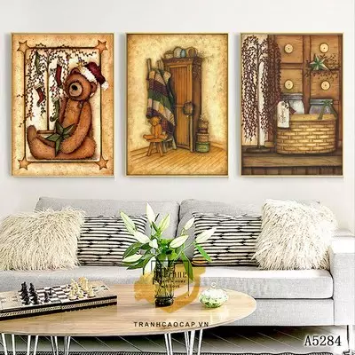 Tranh trang trí Canvas phòng khách chung cư cao cấp giá xưởng 40*60-40*60-40*60 cm P/N: AZ3-1106-KN-CANVAS-40X60-40X60-40X60