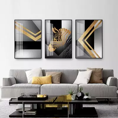 Tranh treo tường vải Canvas phòng khách chung cư cao cấp giá xưởng 100X150-100X150-100X150 cm P/N: AZ3-0609-KN-CANVAS-100X150-100X150-100X150