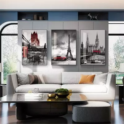 Tranh trang trí phòng khách vải Canvas nhà liền kề Giá rẻ Size: 80X120-80X120-80X120 P/N: AZ3-0826-KC-CANVAS-80X120-80X120-80X120