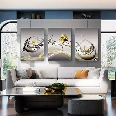 Tranh Decor phòng khách in trên vải Canvas chung cư cao cấp Giá rẻ Size: 50*75-50*75-50*75 P/N: AZ3-1158-KN-CANVAS-50X75-50X75-50X75
