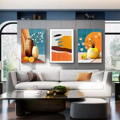 Tranh treo tường phòng khách Mica chung cư cao cấp Giá rẻ Size: 100*150-100*150-100*150 P/N: AZ3-1172-KC-MICA-100X150-100X150-100X150