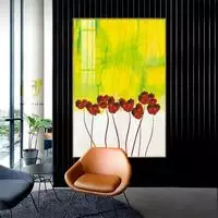 Tranh Hoa lá, Khung Nhôm, Tranh in trên Canvas 40*60 cm P/N: AZ1-1664-KN-CANVAS-40X60