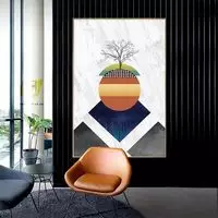 Tranh trừu tượng, Khung Composite, Tranh in trên Decal 80X120 cm P/N: AZ1-1726-KC-DECAL-80X120