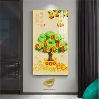 Tranh Hoa lá, Khung Nhôm, Tranh in trên Canvas 70*140 cm P/N: AZ1-1787-KN-CANVAS-70X140