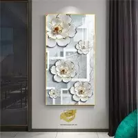 Tranh Hoa lá, Khung Nhôm, Tranh in trên Canvas Size: 60X120 cm P/N: AZ1-1811-KN-CANVAS-60X120