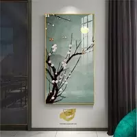 Tranh Hoa lá, Khung Nhôm, Tranh in trên Canvas Size: 55*110 P/N: AZ1-1837-KN-CANVAS-55X110