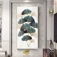 Tranh Hoa lá, Khung Nhôm, Tranh in trên Canvas Size: 40*80 cm P/N: AZ1-2734-KN-CANVAS-40X80