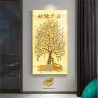 Tranh Hoa lá, Khung Nhôm, Tranh in trên Mica 65*130 cm P/N: AZ1-2895-KN-MICA-65X130