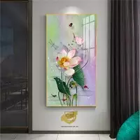 Tranh Hoa lá, Khung Nhôm, Tranh in trên Canvas Size: 70X140 cm P/N: AZ1-1768-KN-CANVAS-70X140