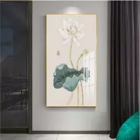 Tranh Hoa lá, Khung Nhôm, Tranh in trên Canvas 75*150 P/N: AZ1-2108-KN-CANVAS-75X150