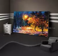 Tranh treo tường Phong cách sơn dầu vải Canvas Nhẹ nhàng Size: 40X30 P/N: AZ1-0228-KN-CANVAS-40X30