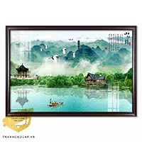 Tranh phong cảnh in trên Mica Sơn thuỷ Trang trí Phòng khách 75*50 Az1-2967-Kn-Mica-75X50