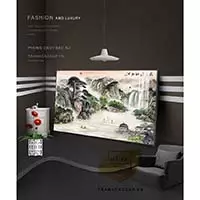 Tranh Sơn thuỷ vải Canvas Decor Treo tường Phòng làm việc 105X70 cm Az1-3006-Kc5-Canvas-105X70