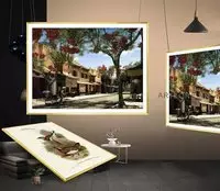 Tranh hiện đại trang trí quán cafe Hà Nội xưa vải Canvas Kích thước: 150X100 cm P/N: AZ1-0040-KN-CANVAS-150X100
