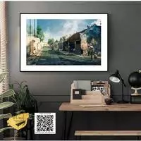 Tranh trang trí hiện đại trang trí tiệm cafe Hà Nội xưa in trên Decal Kích thước: 100X150 cm P/N: AZ1-0966-KN-DECAL-100X150