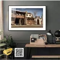 Tranh Cao cấp trang trí tiệm cafe in trên vải Canvas Phong cảnh Hà Nội xưa Kích thước: 75*50 P/N: AZ1-0967-KN-CANVAS-75X50