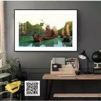 Tranh trang trí Chất lượng Decor phòng khách Phong cảnh Hà Nội xưa in trên Mica Đài loan Kích thước: 150X100 cm P/N: AZ1-0973-KN-MICA-150X100