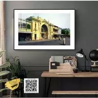 Tranh trang trí treo tường tiệm Cafe Hà Nội xưa vải Canvas 120X80 cm P/N: AZ1-0977-KN-CANVAS-120X80