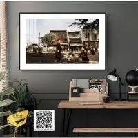 Tranh Decal Hà Nội xưa trang trí Quán cafe Chất lượng 45*30 P/N: AZ1-0981-KC5-DECAL-45X30