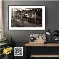 Tranh Phong cảnh Hà Nội xưa in trên Decal treo tường Quán Cafe đơn giản 120X80 cm P/N: AZ1-0982-KN-DECAL-120X80