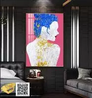 Tranh chân dung thiếu nữ vải Canvas trang trí phòng khách 80X120 cm P/N: AZ1-0747-KN-CANVAS-80X120