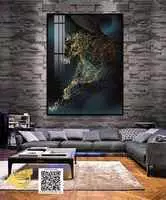 Tranh treo tường in trên vải Canvas bền trang trí quán cafe Size: 60*90 cm P/N: AZ1-0787-KN-CANVAS-60X90