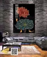 Tranh vải Canvas hoa lá treo tường Phòng ăn Cao cấp 70X105 P/N: AZ1-0809-KN-CANVAS-70X105