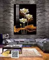 Tranh hoa lá treo tường in trên vải Canvas Phòng khách Đẹp Size: 50*75 P/N: AZ1-0842-KN-CANVAS-50X75