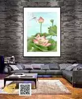 Tranh hoa lá treo tường vải Canvas Chung cư cao cấp Size: 90X135 P/N: AZ1-0874-KN-CANVAS-90X135