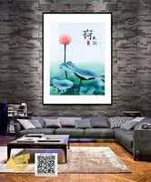 Tranh hoa lá Decor Phòng khách Đơn giản in trên vải Canvas Size: 60*90 cm P/N: AZ1-0879-KN-CANVAS-60X90